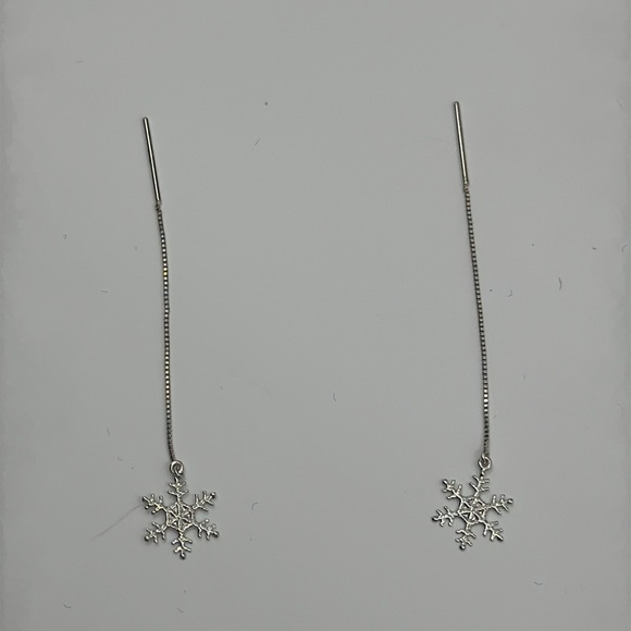 14k real solid white gold snowflake - Picture 6 of 9